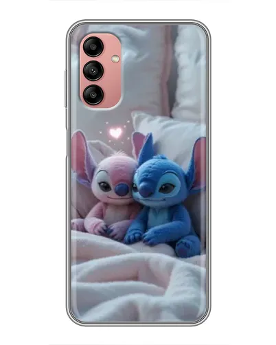 Чехол для Samsung Galaxy A04s с картинкой «Плюшевые Стич Ангел»