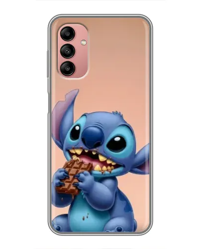 Чехол для Samsung Galaxy A04s с картинкой «Стич ест шоколад»