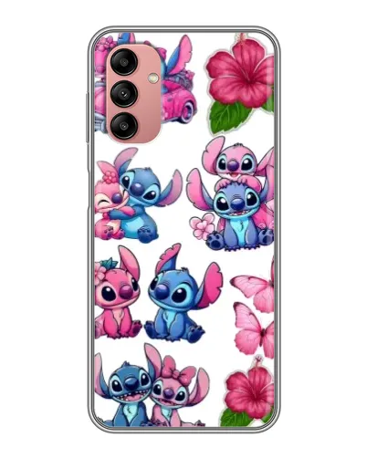 Чехол для Samsung Galaxy A04s с картинкой «Стикеры Stitch и Angel»