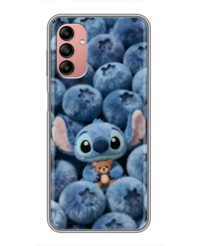 Чехол для Samsung Galaxy A04s с картинкой «Стич и голубика»