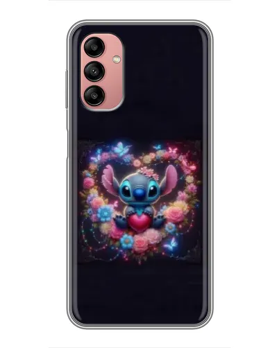 Чехол для Samsung Galaxy A04s с картинкой «Stitch в цветах»