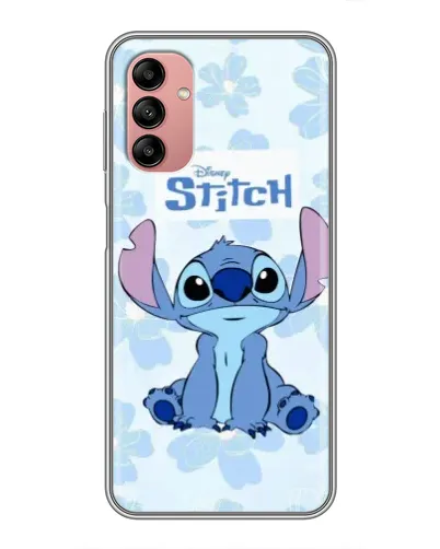 Чехол для Samsung Galaxy A04s с картинкой «Stitch среди цветов»