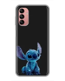 Чехол для Samsung Galaxy A04s с картинкой «Стич на черном»