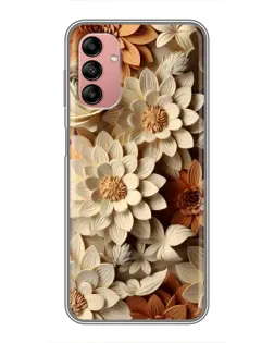 Чехол для Samsung Galaxy A04s с картинкой «Бежевый флористический декор»