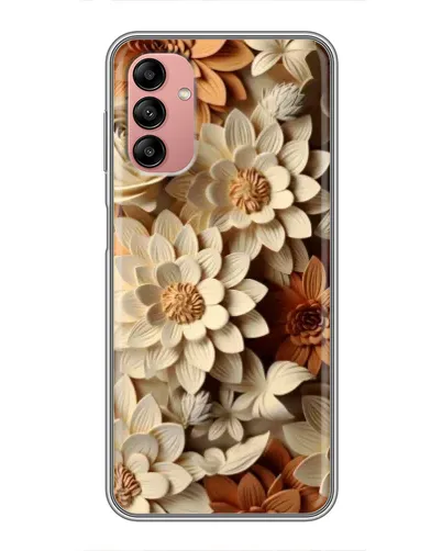 Чехол для Samsung Galaxy A04s с картинкой «Бежевый флористический декор»