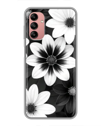 Чехол для Samsung Galaxy A04s с картинкой «Монохромные астры»