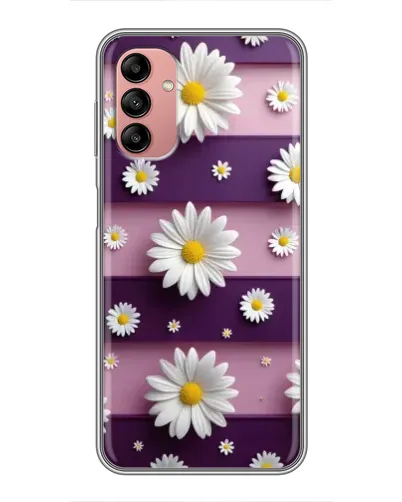 Чехол для Samsung Galaxy A04s с картинкой «Ромашки на фиолетовом»