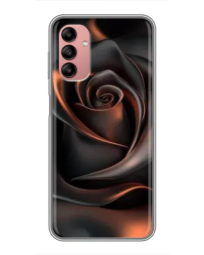 Чехол для Samsung Galaxy A04s с картинкой «Шелковая черная роза»