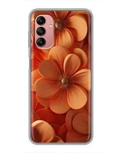 Чехол для Samsung Galaxy A04s с картинкой «Оранжевый макро цветок»