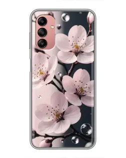 Чехол для Samsung Galaxy A04s с картинкой «Нежная сакура и капли»