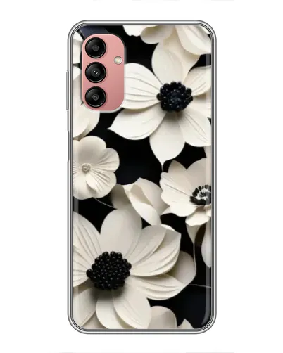 Чехол для Samsung Galaxy A04s с картинкой «Объемные белые цветы»
