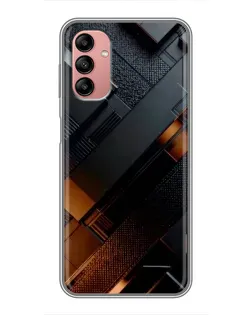 Чехол для Samsung Galaxy A04s с картинкой «Черные геометрические блоки»