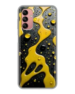 Чехол для Samsung Galaxy A04s с картинкой «Жидкое желтое золото»