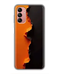 Чехол для Samsung Galaxy A04s с картинкой «Оранжевый разлом»