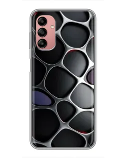 Чехол для Samsung Galaxy A04s с картинкой «Объемная темная решетка»