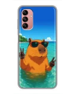 Чехол для Samsung Galaxy A04s с картинкой «Морская капибара»