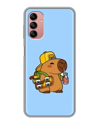 Чехол для Samsung Galaxy A04s с картинкой «Капибара на скейте»
