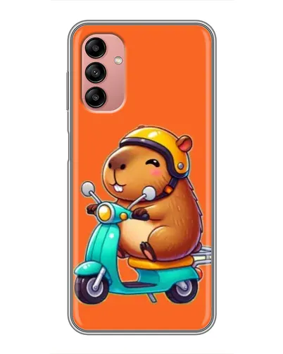 Чехол для Samsung Galaxy A04s с картинкой «Капибара на скутере»