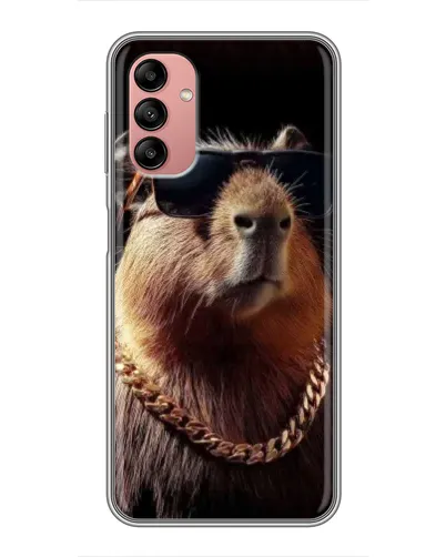 Чехол для Samsung Galaxy A04s с картинкой «Капибара золотая цепь»