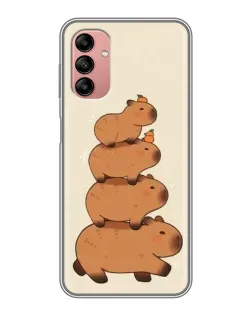 Чехол для Samsung Galaxy A04s с картинкой «Башня из капибар»