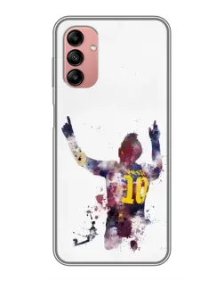 Чехол для Samsung Galaxy A04s с картинкой «Акварельный Месси Барселона»