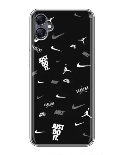 Чехол для Samsung Galaxy A05 с картинкой «Nike Black Pattern» Чехол для Samsung Galaxy A05 с картинкой «Nike Black Pattern»