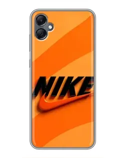 Чехол для Samsung Galaxy A05 с картинкой «Оранжевый драйв Nike»
