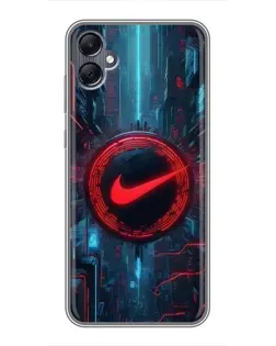 Чехол для Samsung Galaxy A05 с картинкой «Техногенный стиль Nike»