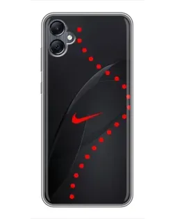 Чехол для Samsung Galaxy A05 с картинкой «Абстрактный дизайн Nike»