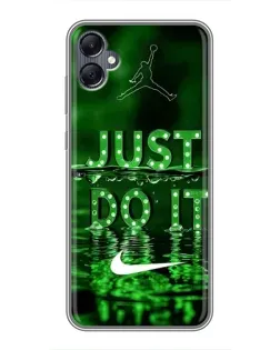 Чехол для Samsung Galaxy A05 с картинкой «Зеленый неоновый Nike»