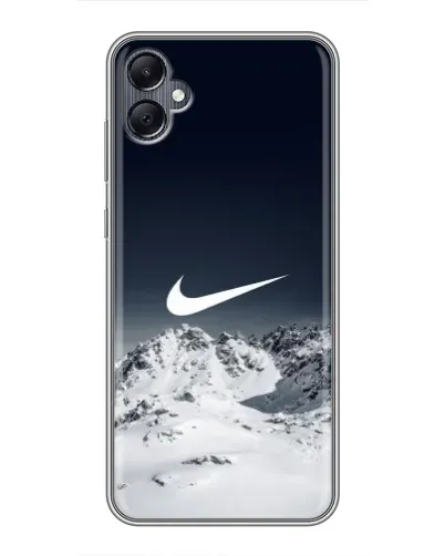 Чехол для Samsung Galaxy A05 с картинкой «Nike — зимние горы»