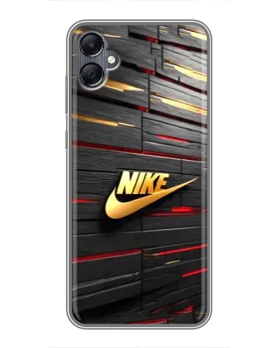 Чехол для Samsung Galaxy A05 с картинкой «Золотой Nike на металле»