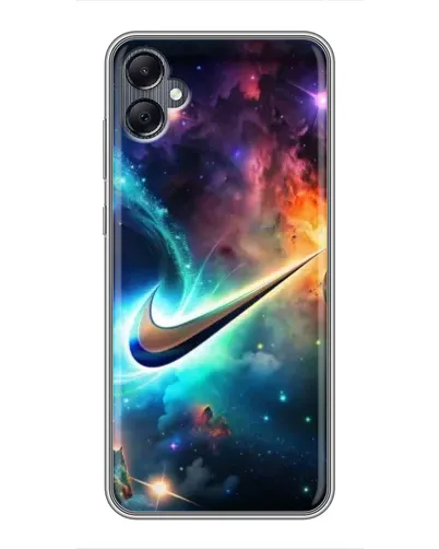 Чехол для Samsung Galaxy A05 с картинкой «Космический Nike Swoosh»