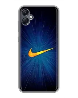 Чехол для Samsung Galaxy A05 с картинкой «Синий пульс Nike»