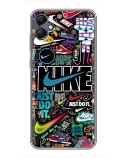 Чехол для Samsung Galaxy A05 с картинкой «Яркий коллаж Nike»
