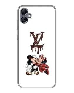 Чехол для Samsung Galaxy A05 с картинкой «LV и Микки Маус»