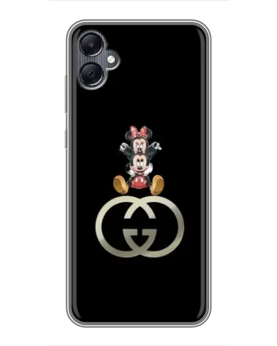 Чехол для Samsung Galaxy A05 с картинкой «Минни Маус на лого»