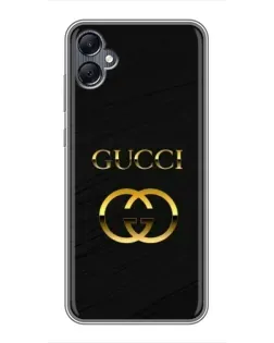 Чехол для Samsung Galaxy A05 с картинкой «Золотой логотип Gucci»