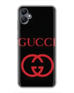 Чехол для Samsung Galaxy A05 с картинкой «Gucci — красный логотип»