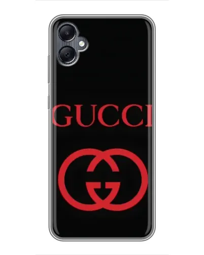 Чехол для Samsung Galaxy A05 с картинкой «Gucci — красный логотип»