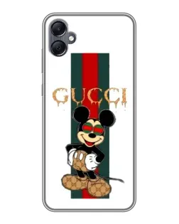 Чехол для Samsung Galaxy A05 с картинкой «Микки Маус Gucci — полосы»
