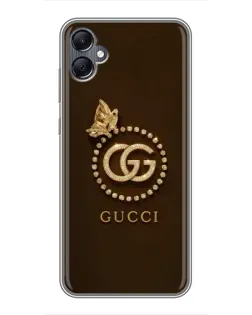 Чехол для Samsung Galaxy A05 с картинкой «Gucci — золотая бабочка»