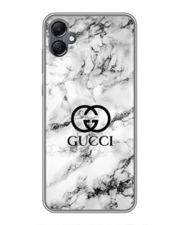 Чехол для Samsung Galaxy A05 с картинкой «Gucci — мраморный шик»