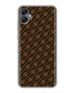 Чехол для Samsung Galaxy A05 с картинкой «Gucci — золотые диагонали»