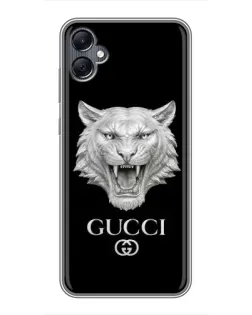 Чехол для Samsung Galaxy A05 с картинкой «Gucci — серебряный лев»
