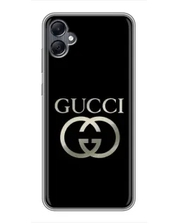 Чехол для Samsung Galaxy A05 с картинкой «Gucci — золото на черном»
