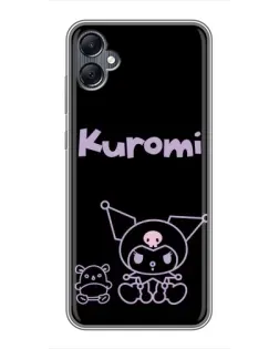 Чехол для Samsung Galaxy A05 с картинкой «Kuromi — черный минимализм»