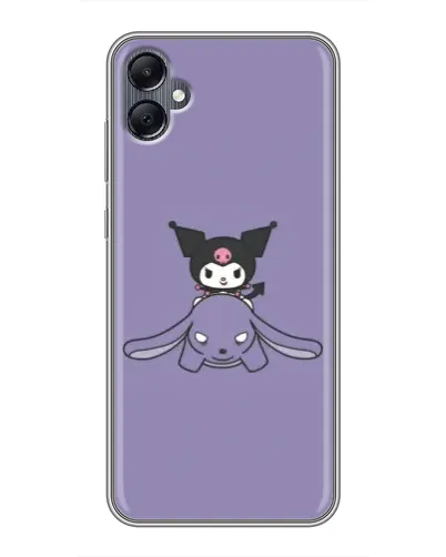 Чехол для Samsung Galaxy A05 с картинкой «Kuromi на лиловом фоне»