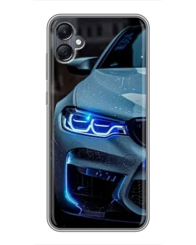 Чехол для Samsung Galaxy A05 с картинкой «Взгляд BMW с синими фарами» Чехол для Samsung Galaxy A05 с картинкой «Взгляд BMW с синими фарами»