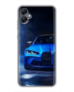 Чехол для Samsung Galaxy A05 с картинкой «Голубая BMW M4» Чехол для Samsung Galaxy A05 с картинкой «Голубая BMW M4»